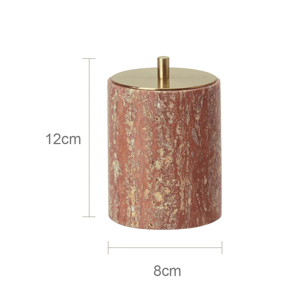 Red Travertine Bathroom Set Vintage