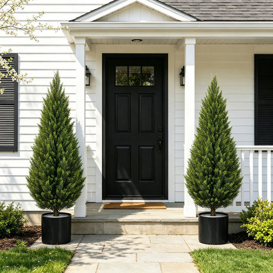 Artificial Cedar Topiary Tree Faux