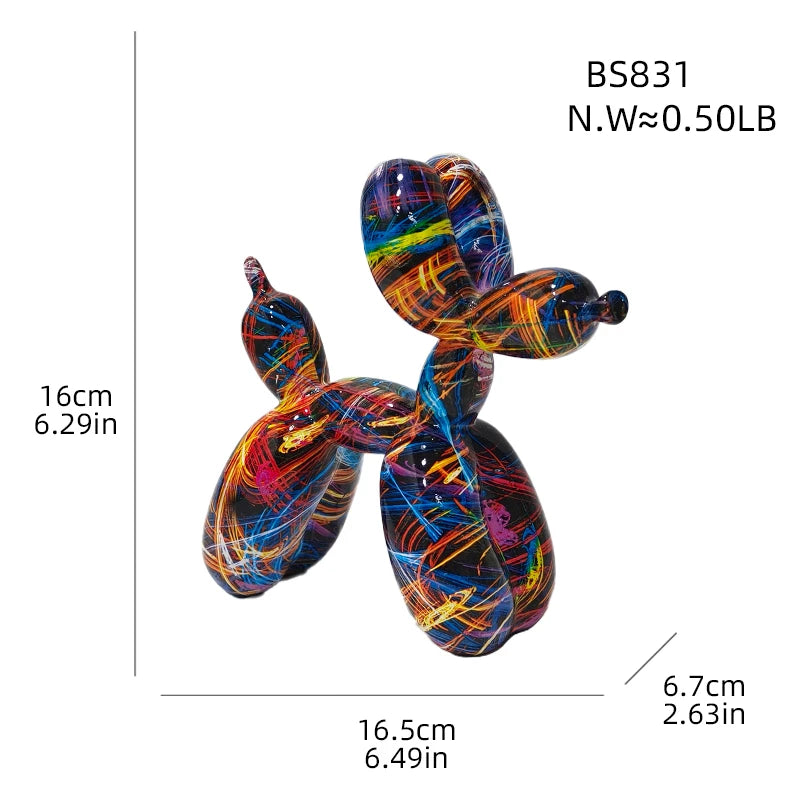 Balloon Dog Resin Sculpture