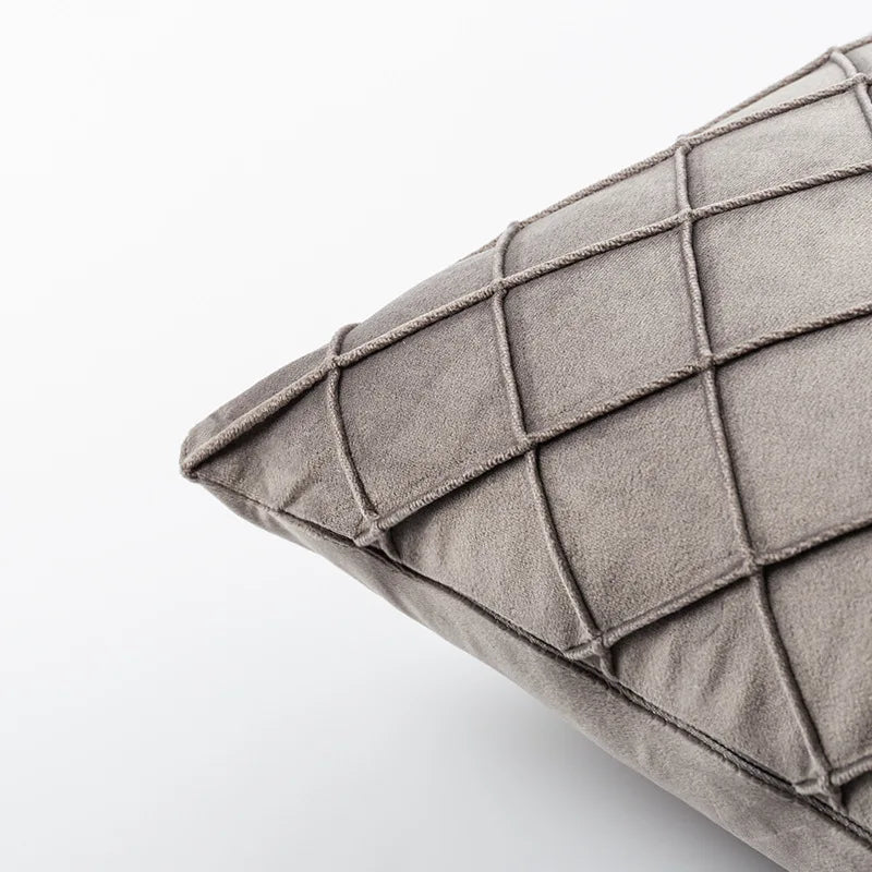 Velvet Plaid Cushion Cover