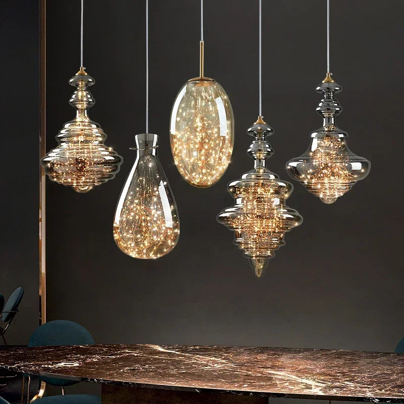 Designer Raindrop Crystal Pendant Light