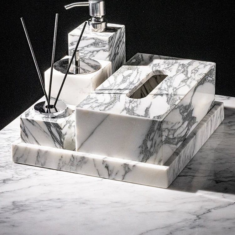 Arabescato Corchia Marble Bath Set
