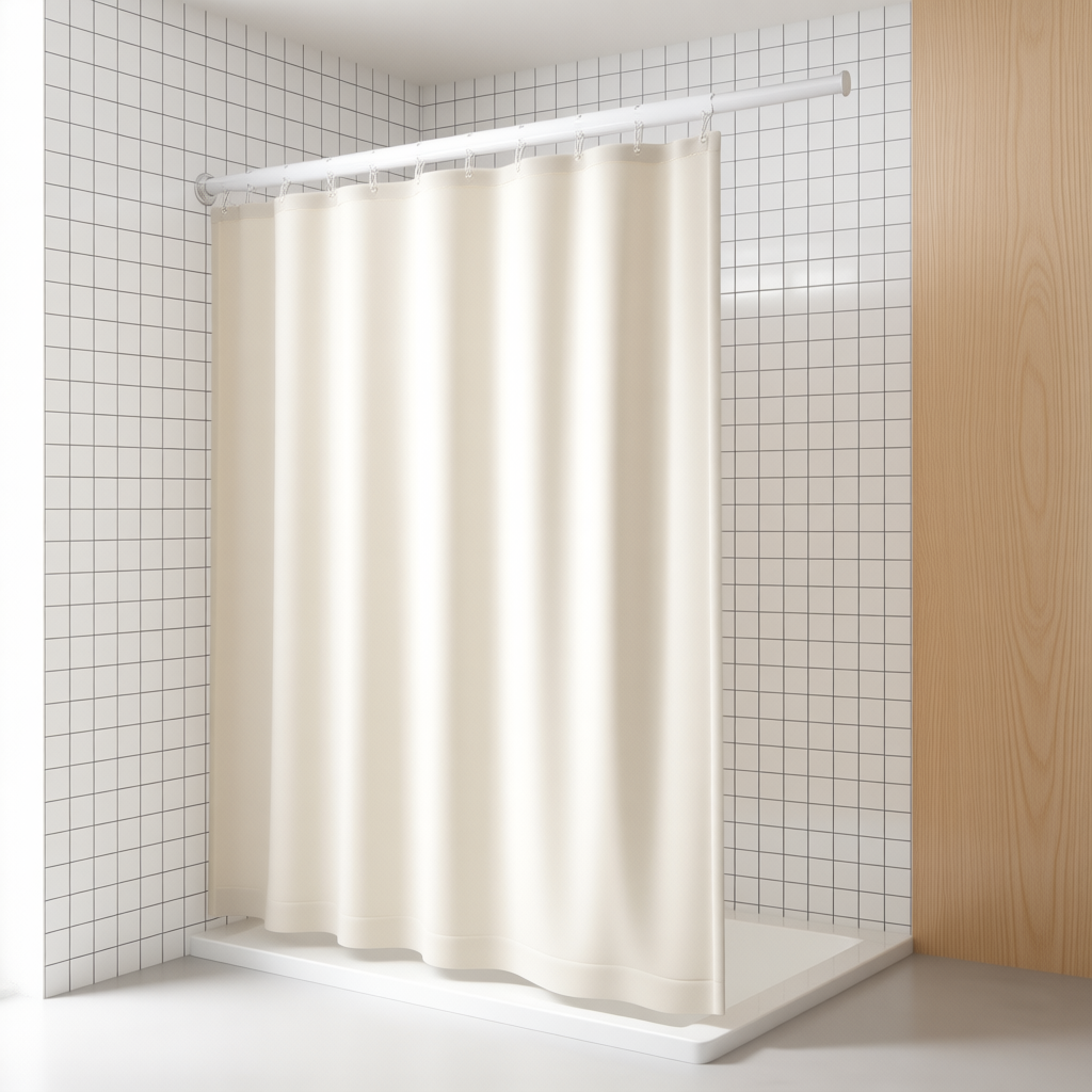 Folding Shower Curtain Set