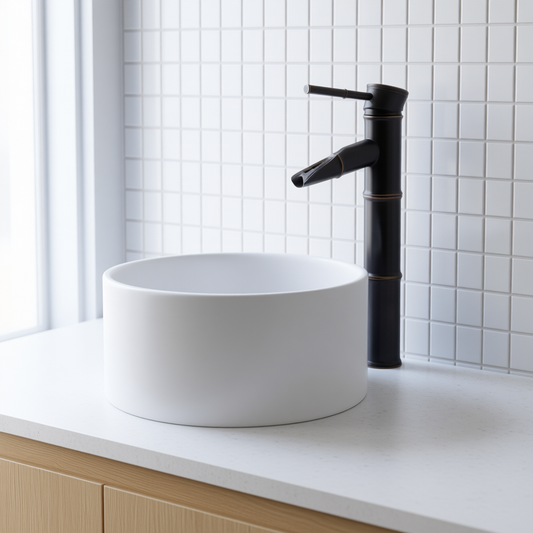 Waterfall Basin Mixer Bamboo Spout