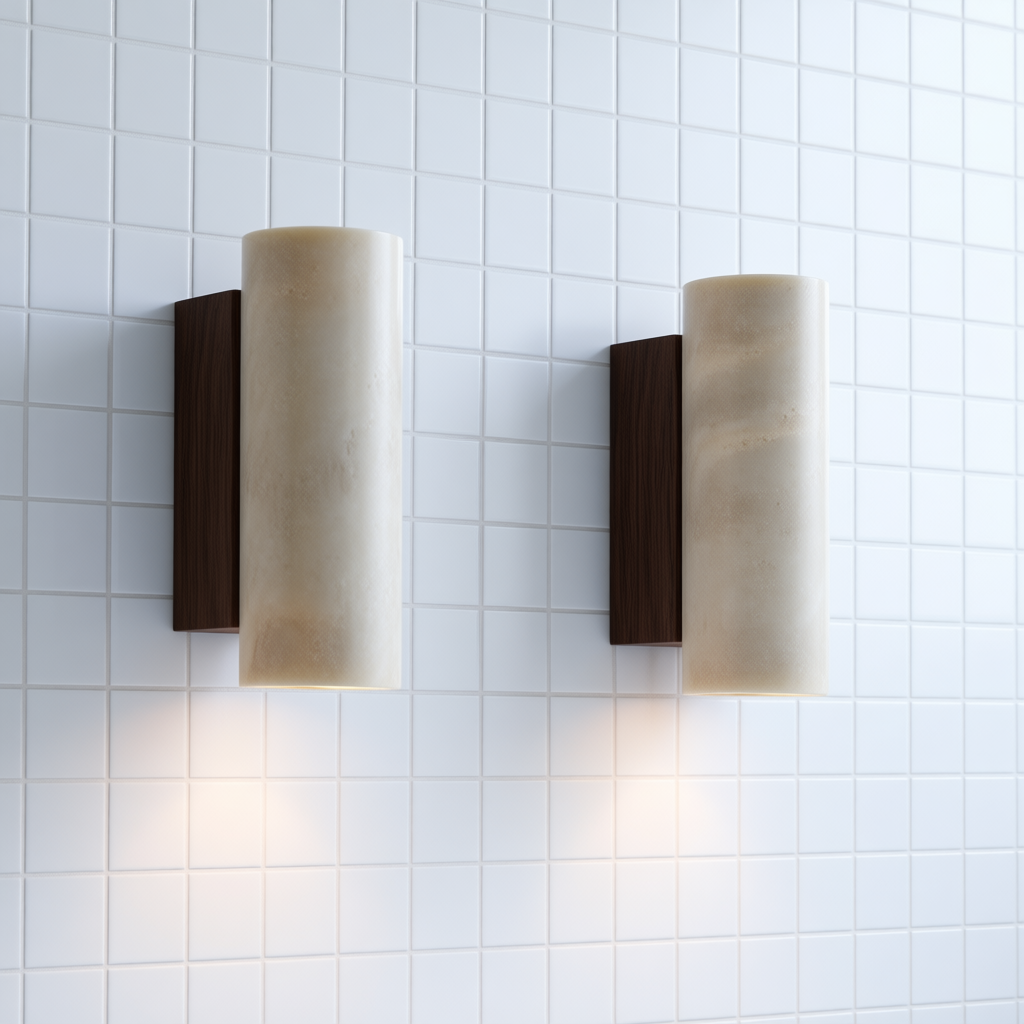 Wabi-Sabi Travertine Wall Lamp