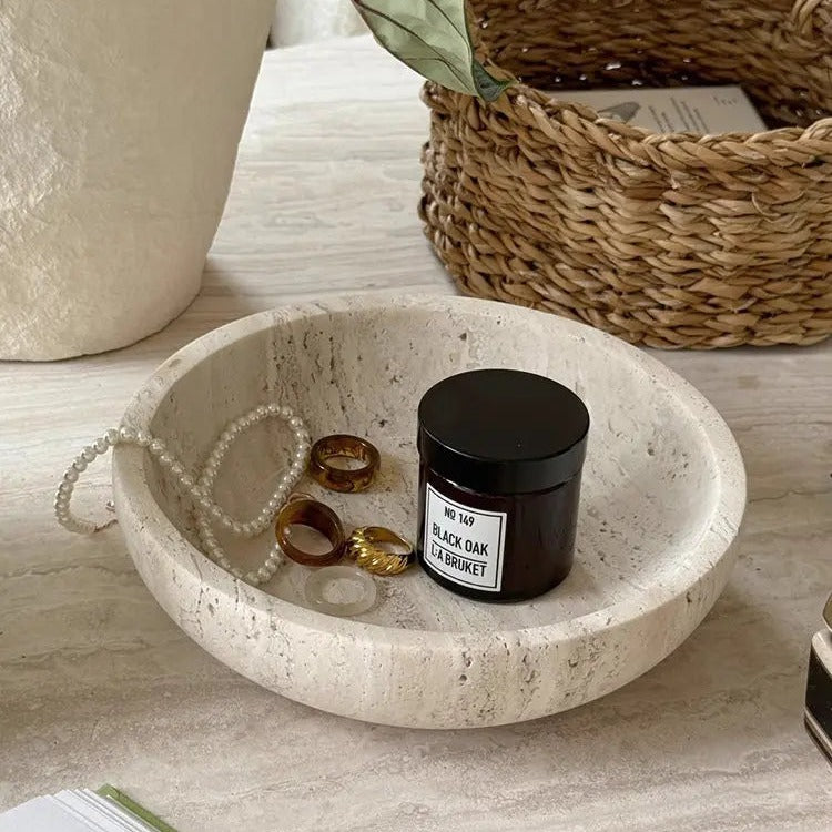 Yellow Travertine Jewellery Tray