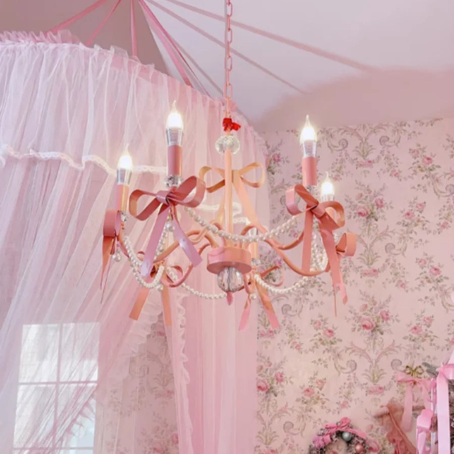Pink Crystal Kids Chandelier